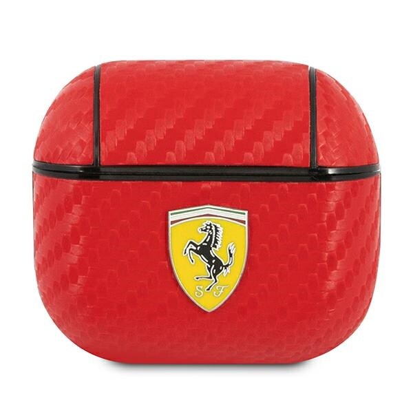 Scuderia Ferrari Apple AirPods 3 Cover Rot On Track Carbon Collection Silicone Schutzh&uuml;lle Case 