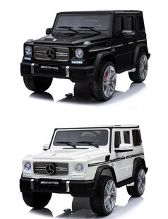 Kinder Geländewagen Mercedes Benz G65 Premium Xxl Amg Fernbedienung Mp3 2x45W weiß 