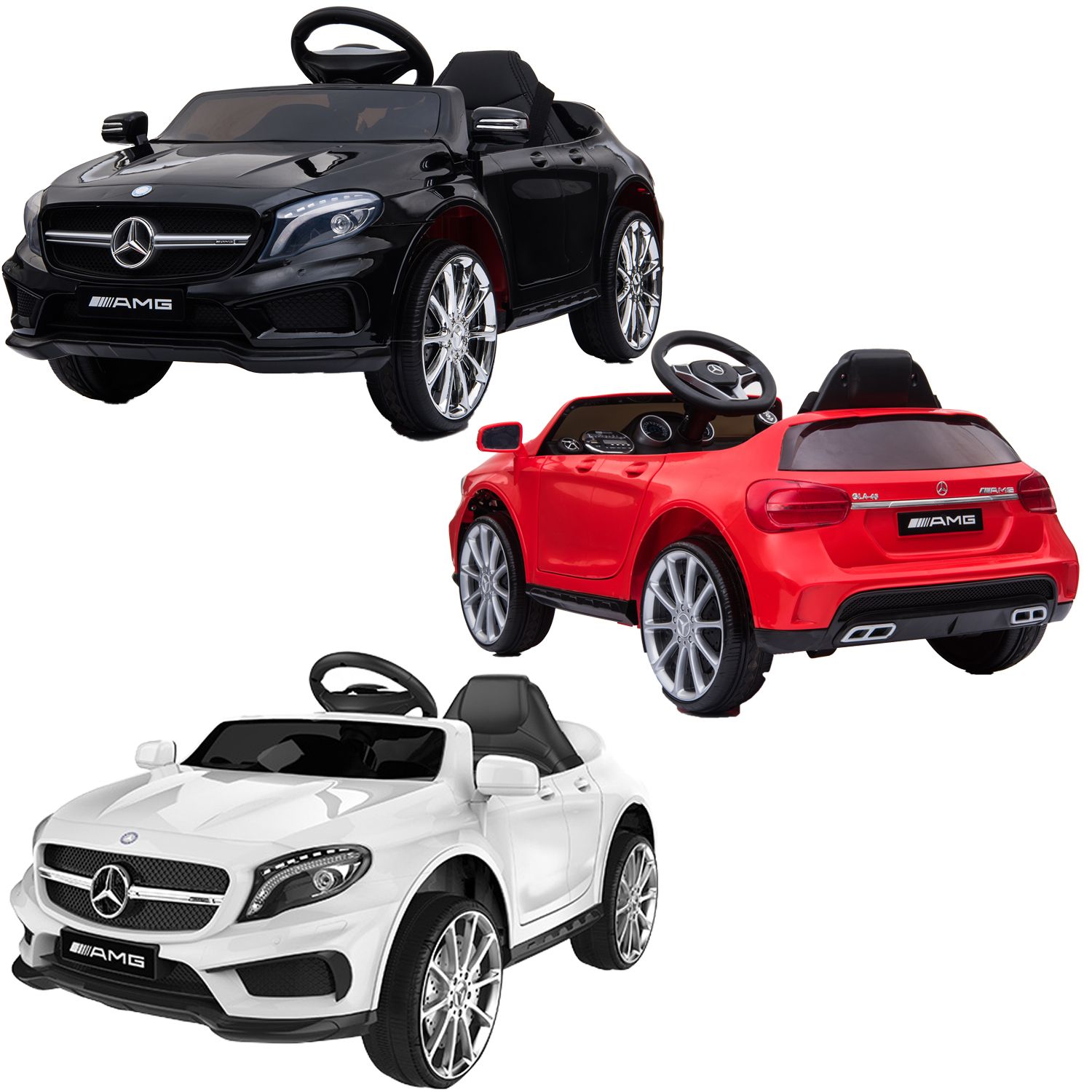 Mercedes-Benz Amg Gla45 Kinderauto 12V 2x35W  Kinderfahrzeug Kinder Elektroauto Mp3 wei&szlig; 