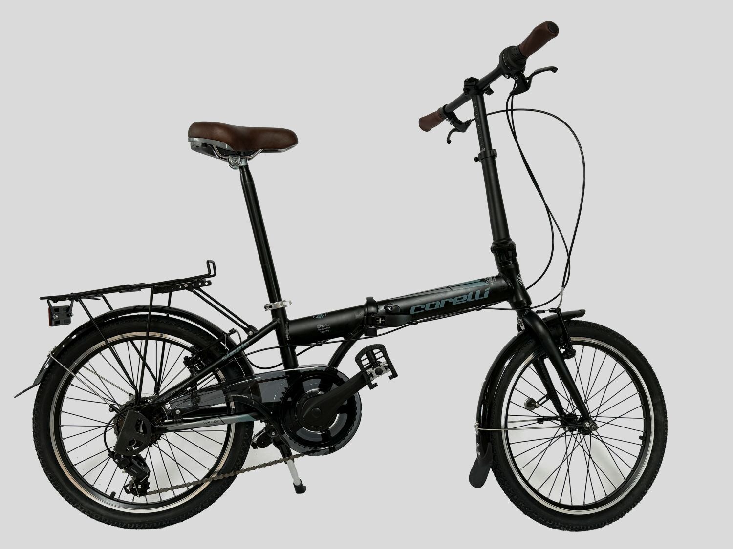 20 Zoll Alu Faltrad Klapprad Shimano 7-Gang-Schaltung Klappfahrrad Schwarz-Blau 