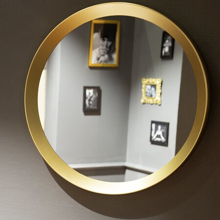 PLAYBOY - Spiegel GRACE mit goldenem Metallrahmen, matt, rund im  Retro-Design bei Marktkauf online bestellen
