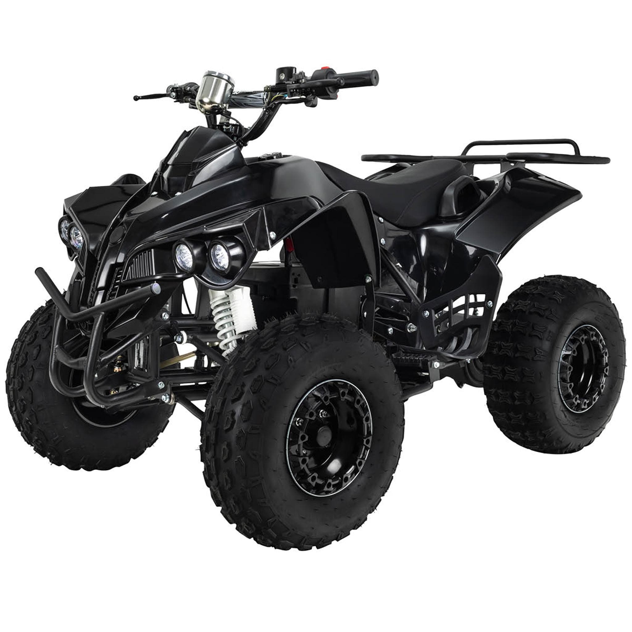 Elektro-Kinderquad S-10, Pocket-Quad mit 1000 Watt, Federung, Scheiben-/Trommelbremsen, bis 20 km/h (Schwarz) 