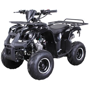 Benzin-Jugend-Quad S-8 Farmer, 125 ccm, ATV, Not-Aus-Leine, Automatik, Alarmanlage, Scheibenbremse (Schwarz) 