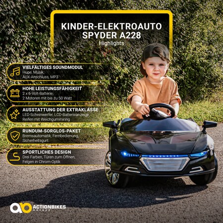 Elektrisches Kinder Auto Elektroauto mit Scheinwerfern