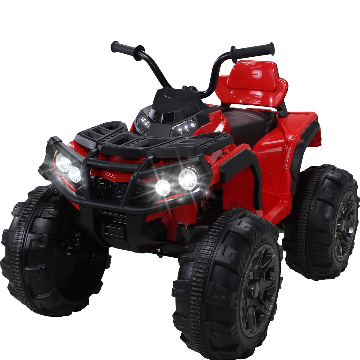 Kinderquad Bumper, Kinder-Elektroauto mit Fernbedienung, 70 Watt, Sto&szlig;d&auml;mpfer, Bremsautomatik, LED (Rot) 