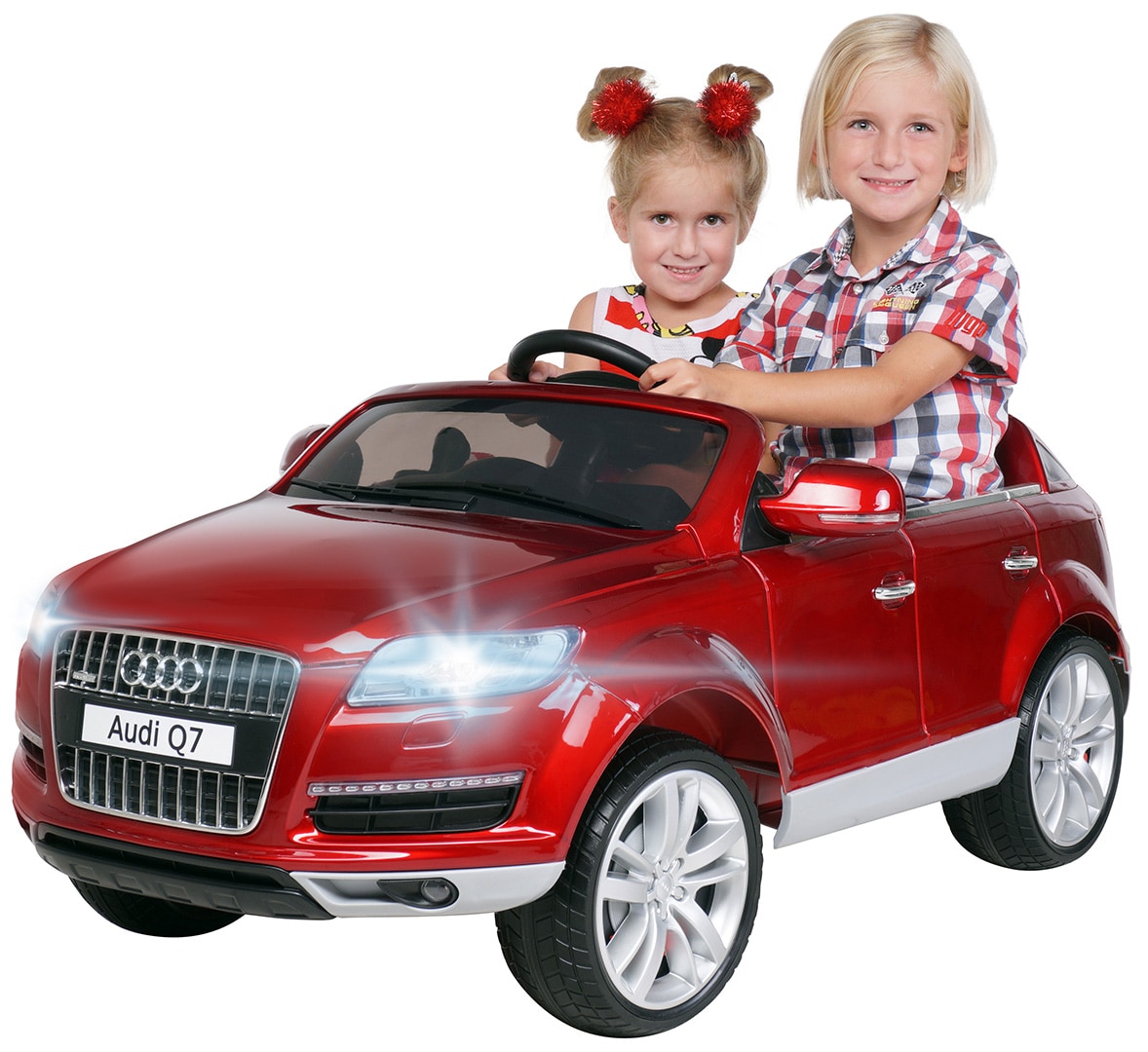Kinder-Elektroauto Audi Q7 4L Lizenziert lackiert (Rot lackiert) 