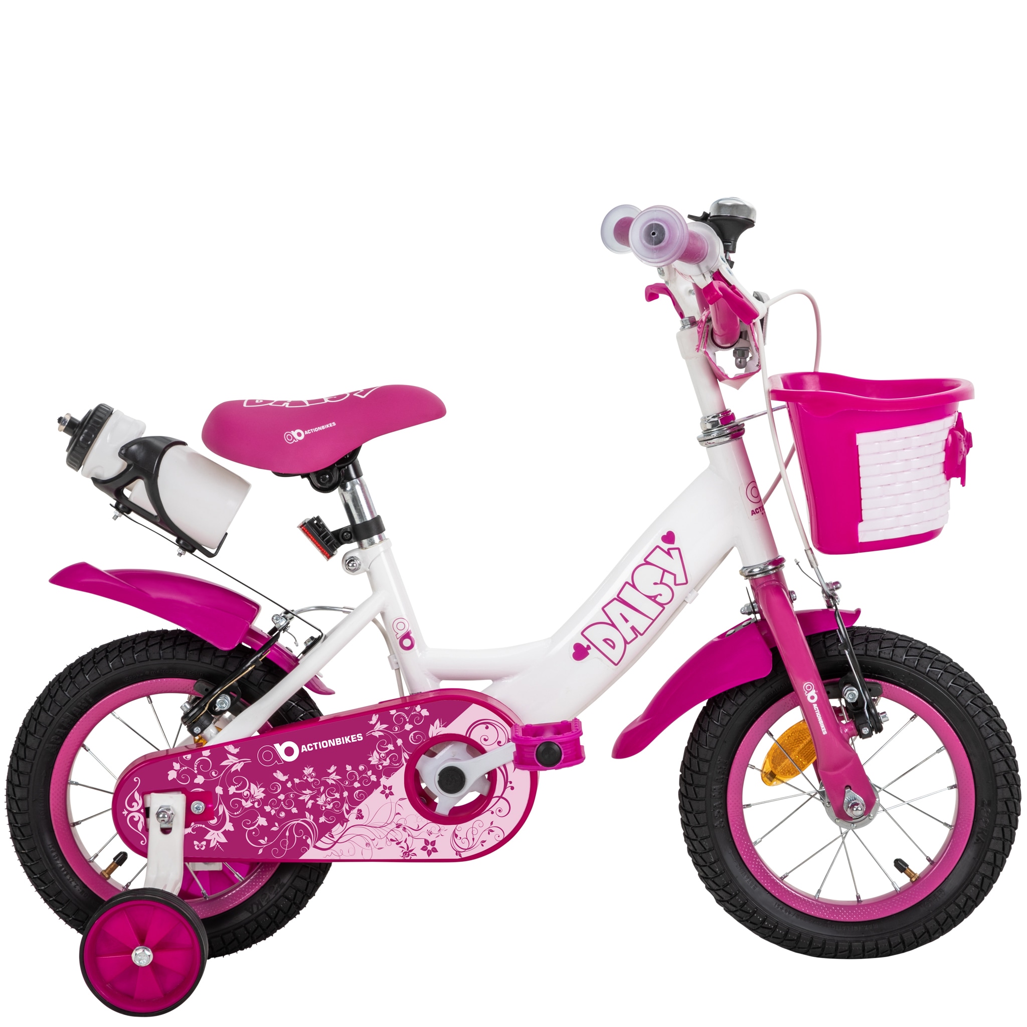 Actionbikes Kinderfahrrad Daisy 12 Zoll, pink, Sttzrder, Korb,  V-Brake-Bremsen, Antirutschgriffe (East) bei Marktkauf online bestellen