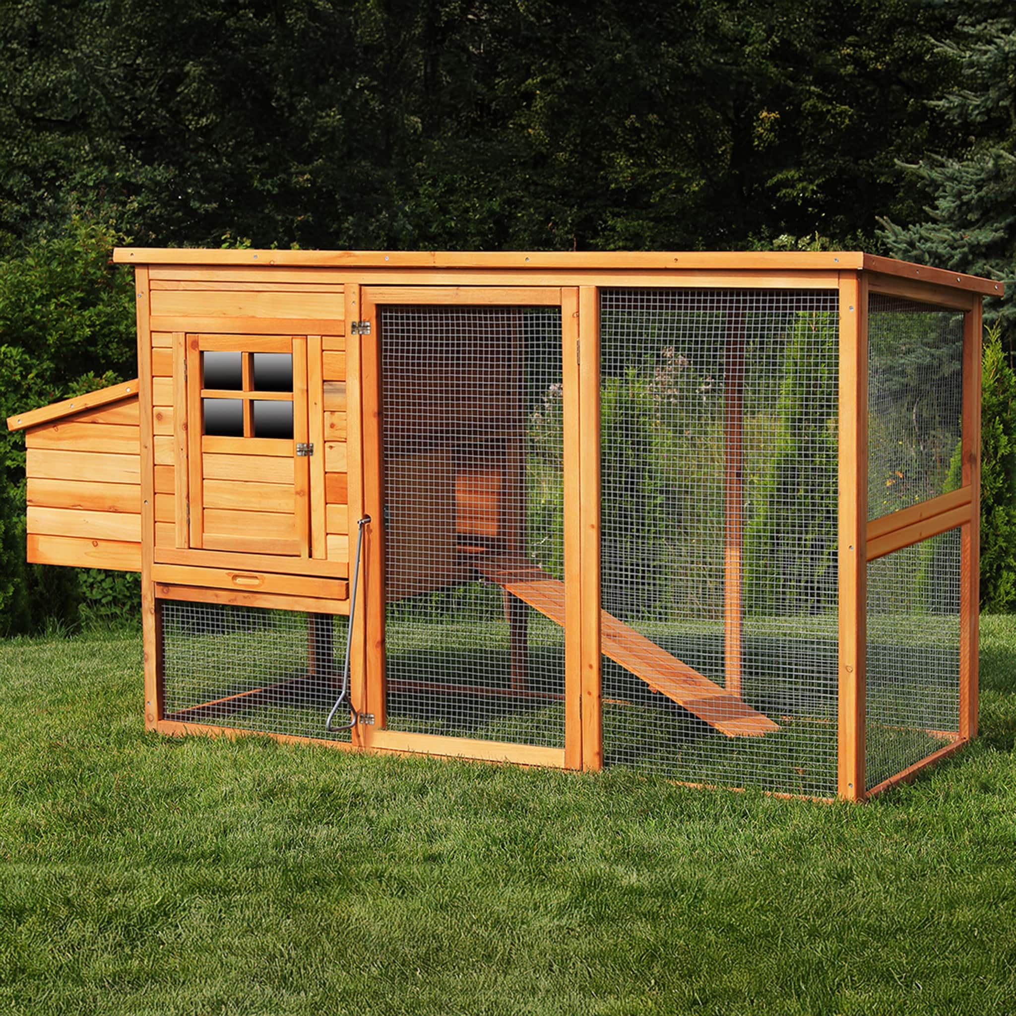 MyAnimal H&uuml;hnerstall f&uuml;r 4 H&uuml;hner MH-04 mit Eiablage, wasserabweisendes Dach, schutzimpr&auml;gniert (Braun) 