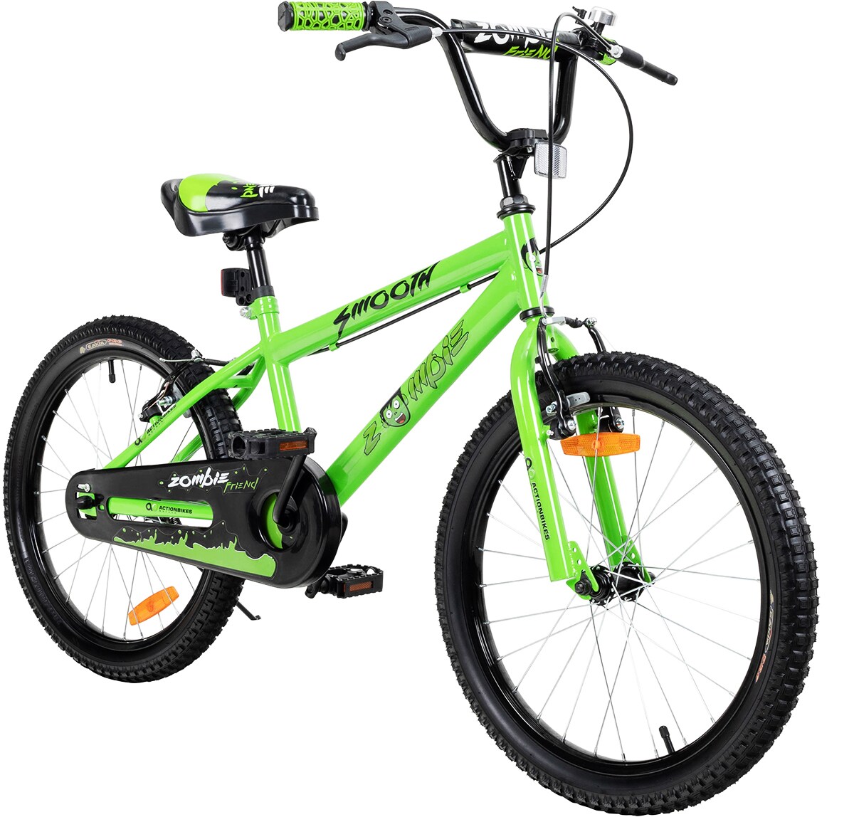 Actionbikes Kinderfahrrad Zombie 20 Zoll, V-Brake-Bremsen, Seitenst&auml;nder, Reflektoren, Kettenschutz 