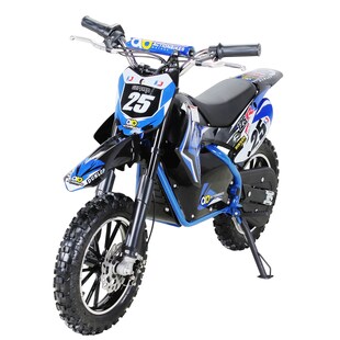 Kinder-Crossbike Gepard, Elektro-Kindermotorrad, 500 Watt, bis 24 km/h, verstärkte Gabel, ab 8 J. (Blau) 