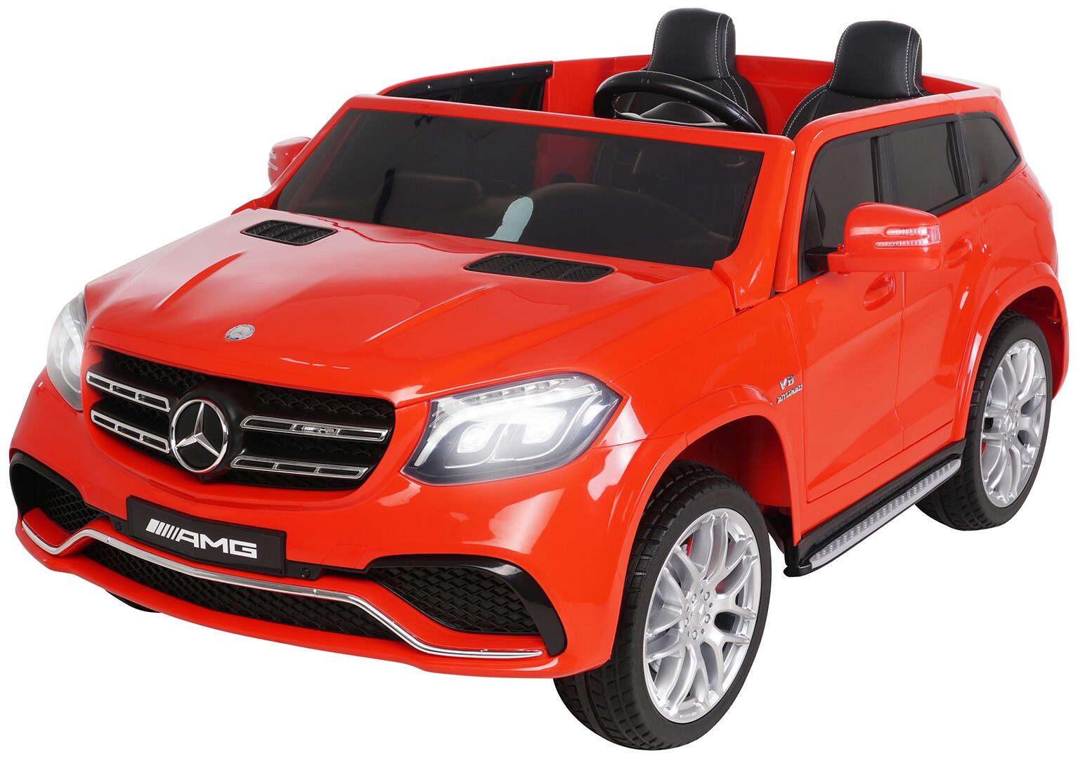Kinder-Elektroauto Mercedes GLS63, 2-Sitzer, Allrad, 4 x 45 Watt, Fernbedienung, LEDs, EVA-Reifen (Rot) 