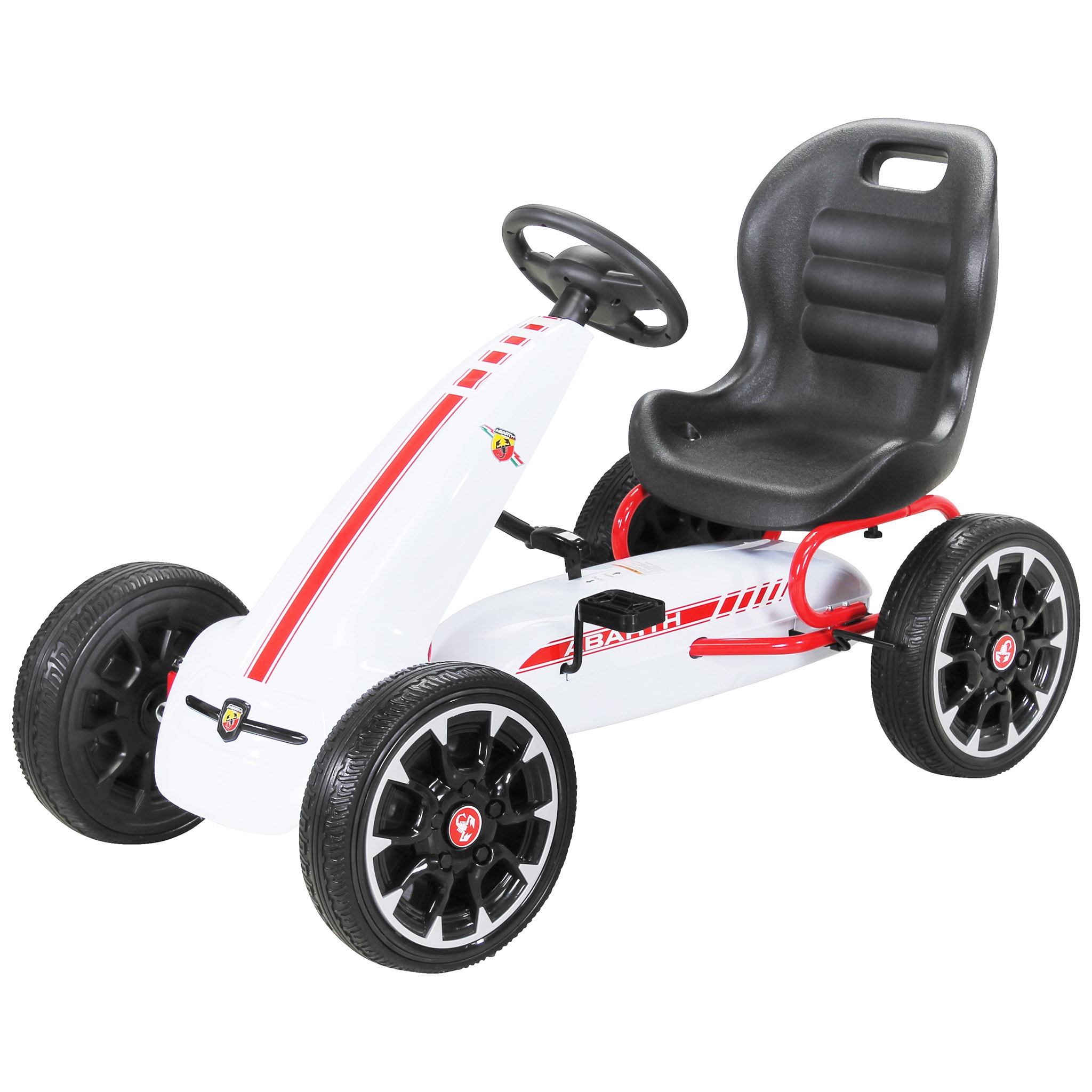 Kinder Pedal Go Kart Abarth FS595 Lizenziert (Wei&szlig;) 