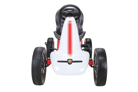 Kinder Pedal Go Kart Abarth FS595 Lizenziert (Weiß)