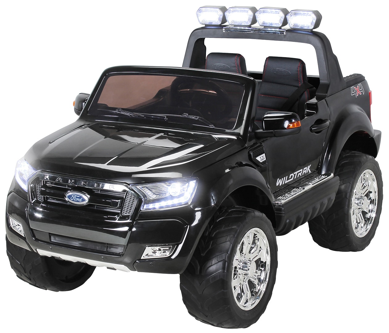 Kinder-Elektroauto Ford Ranger Wildtrak Allrad Lizenziert f&uuml;r 2 Personen (Schwarz) 