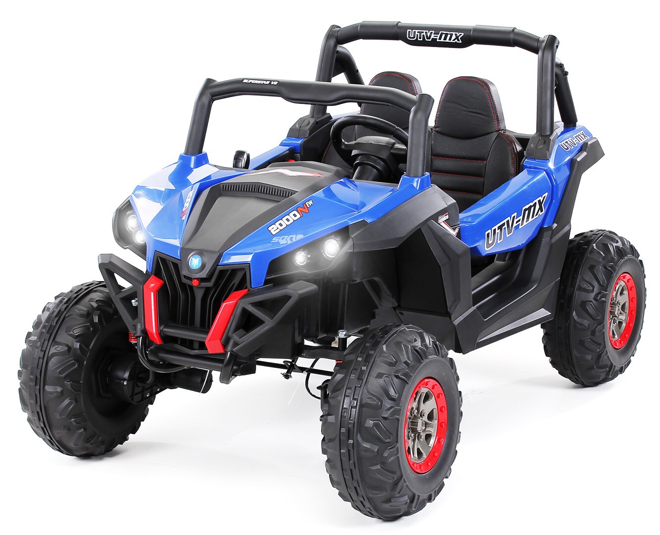 Kinder-Elektroauto UTV Buggy MX Allrad 4x4 (Blau/Schwarz) 