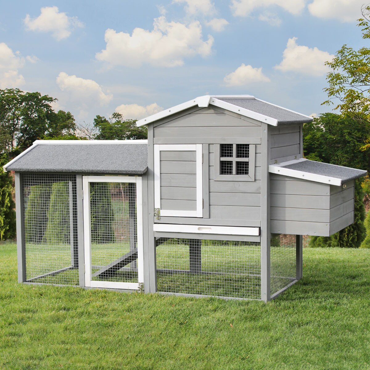 MyAnimal H&uuml;hnerstall f&uuml;r 3 H&uuml;hner MH-21 mit Eiablage, Dach wasserabweisend, verzinkter Draht 