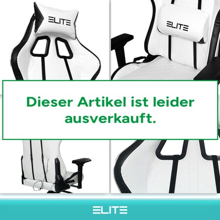 ELITE Gaming-Stuhl RESPAWN, 4D-Armlehnen, 90 Grad Rückenlehne, Kopf-/  Lendenkissen, Sitz verstellbar (LED Weiß/Schwarz) bei Marktkauf online  bestellen