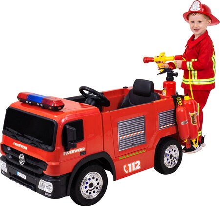 Kinder-Elektro-Feuerwehrauto SX1818, Spritze, Sirene, Blaulicht