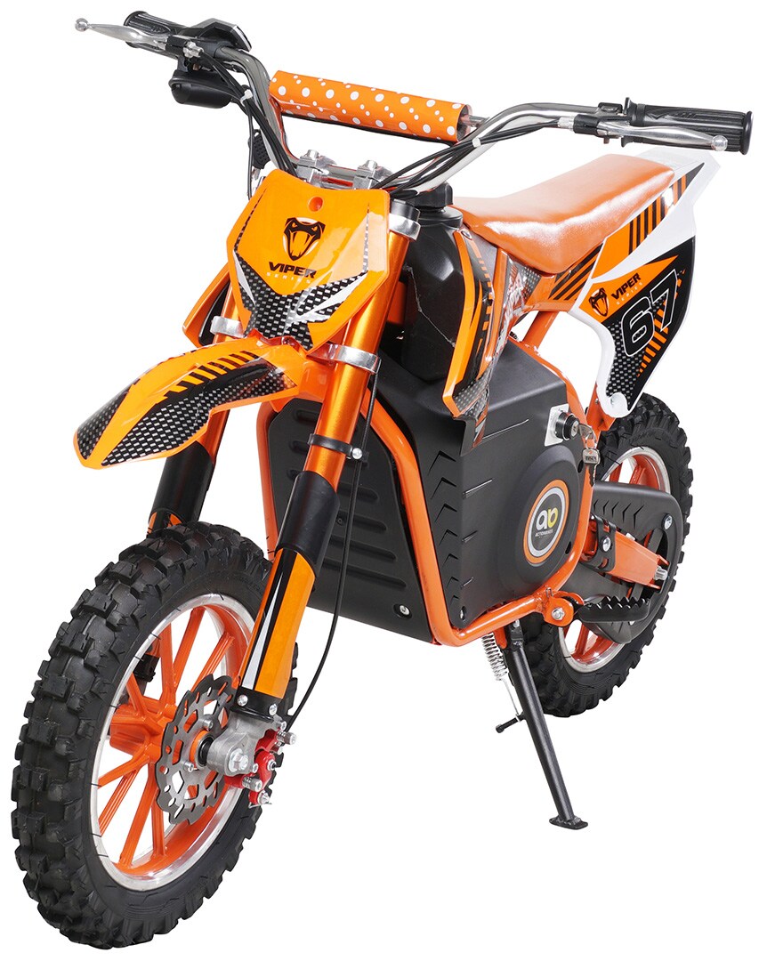 Kinder-Crossbike Viper, Elektro-Kindermotorrad, 1000 Watt, bis 24 km/h, Scheibenbremsen, ab 8 Jahren (Orange) 