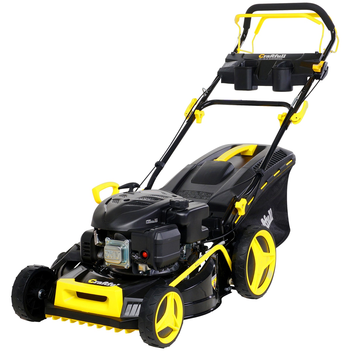 Craftfull Premium Benzin-Rasenm&auml;her CR-196-20, 5in1, GT-Markengetriebe, 196-cc-Motor, 4,4 kW, Euro 5 