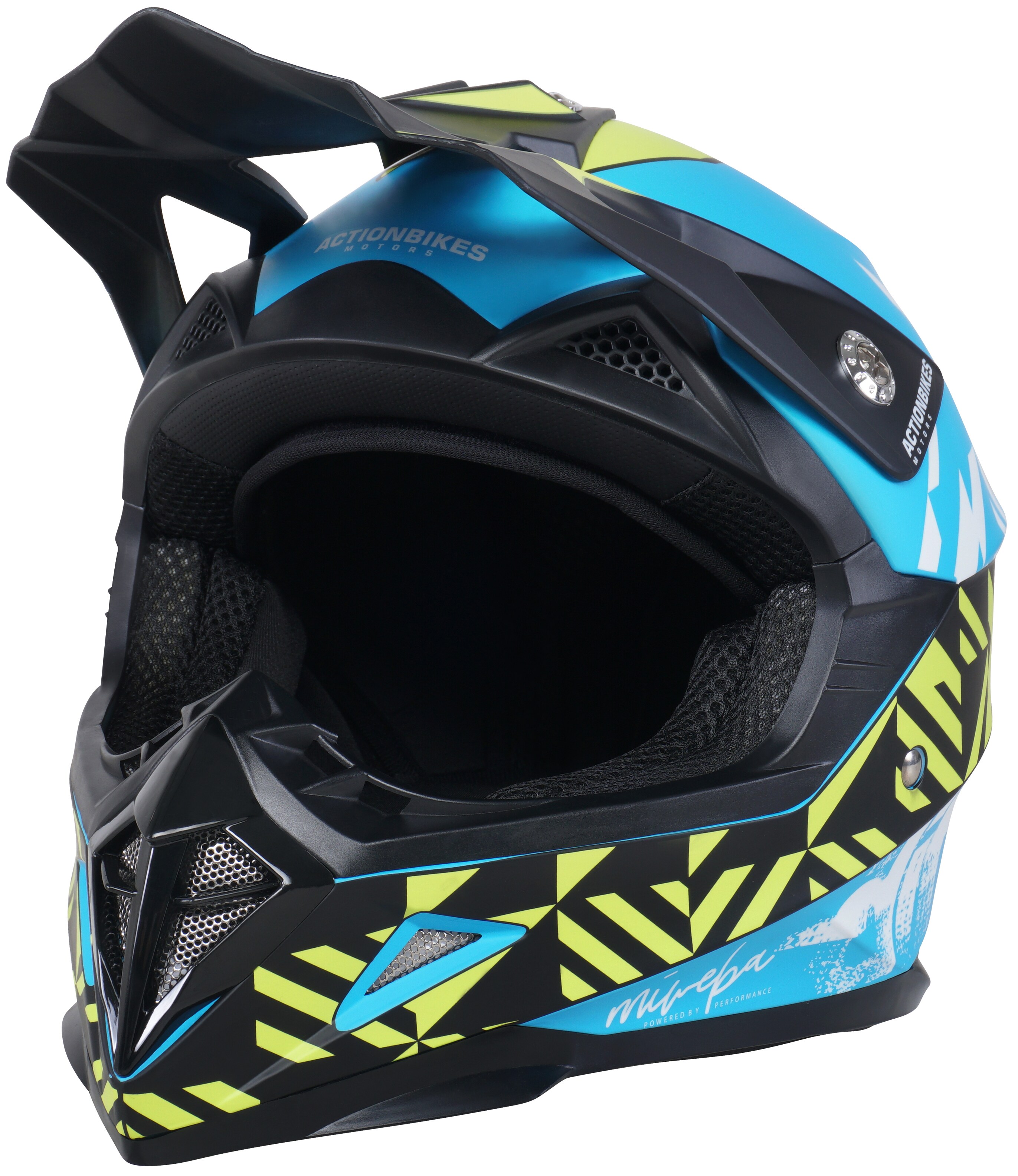 Crosshelm f&uuml;r Kinder, Hornet, Kinderhelm, 6 Farben, Stra&szlig;enzulassung ECE 22/05 Norm, Kinnverschluss  (Blau, XS (53-54cm)) 