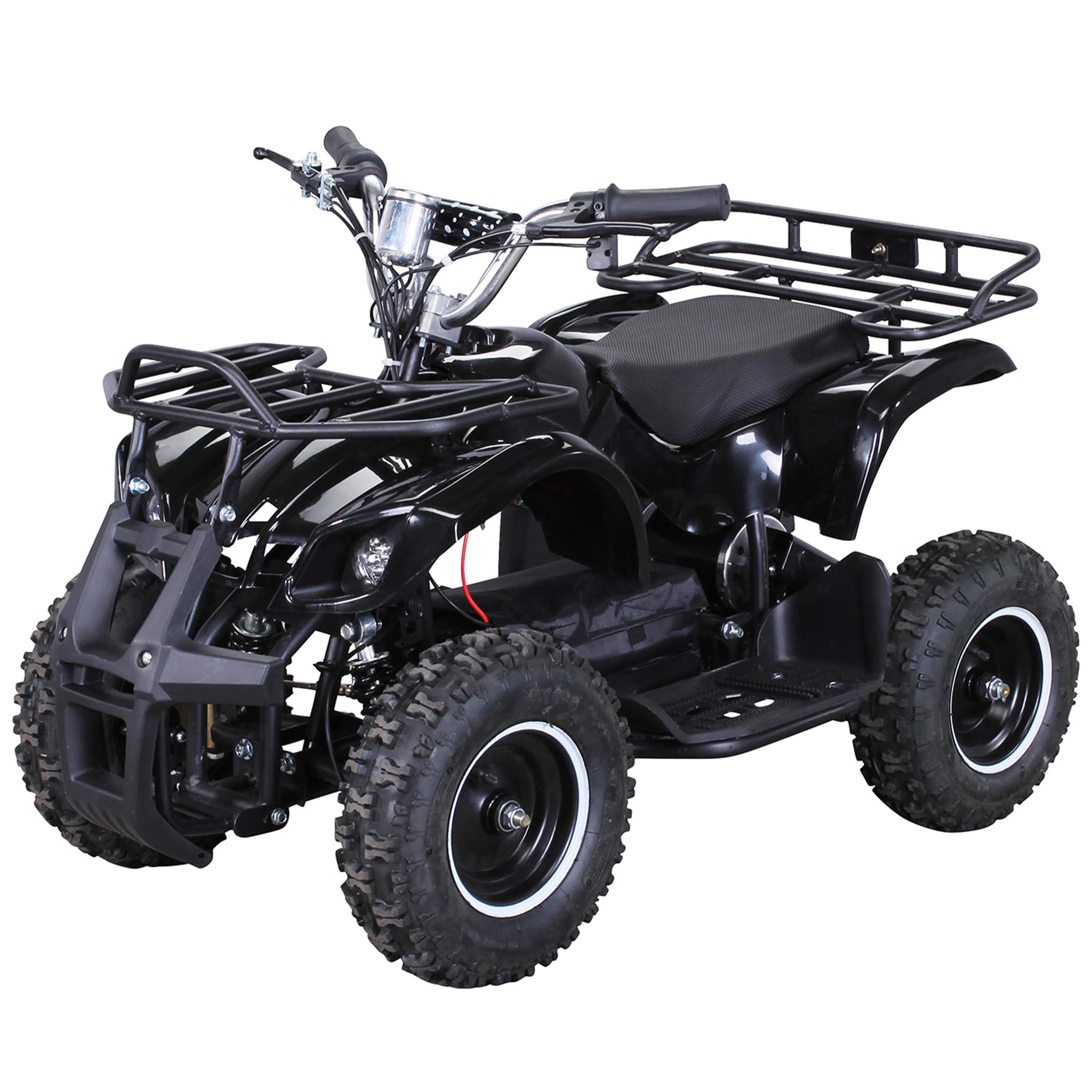 Elektro-Kinderquad Torino, 1000 Watt, Pocket-Quad mit Scheibenbremsen, 24 km/h, 3 x 12-Volt-Batterie (Schwarz) 