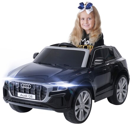 Kinder-Elektroauto Audi SQ8 4M lizenziert, starke 90 Watt Motorleistung,  Ledersitz, Federung hinten (Schwarz) bei Marktkauf online bestellen