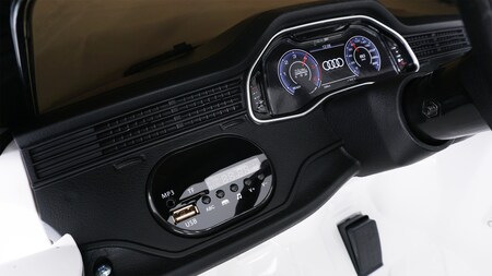 Kinder-Elektroauto Audi SQ8 4M lizenziert, starke 90 Watt Motorleistung,  Ledersitz, Federung hinten (Schwarz)