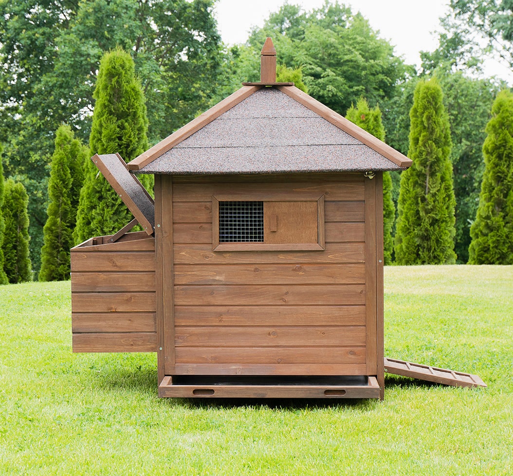 MyAnimal H&uuml;hnerstall f&uuml;r 3 H&uuml;hner MH-11 mit Nistkasten, H&uuml;hnerhaus schutzimpr&auml;gniert, Dach abnehmbar 