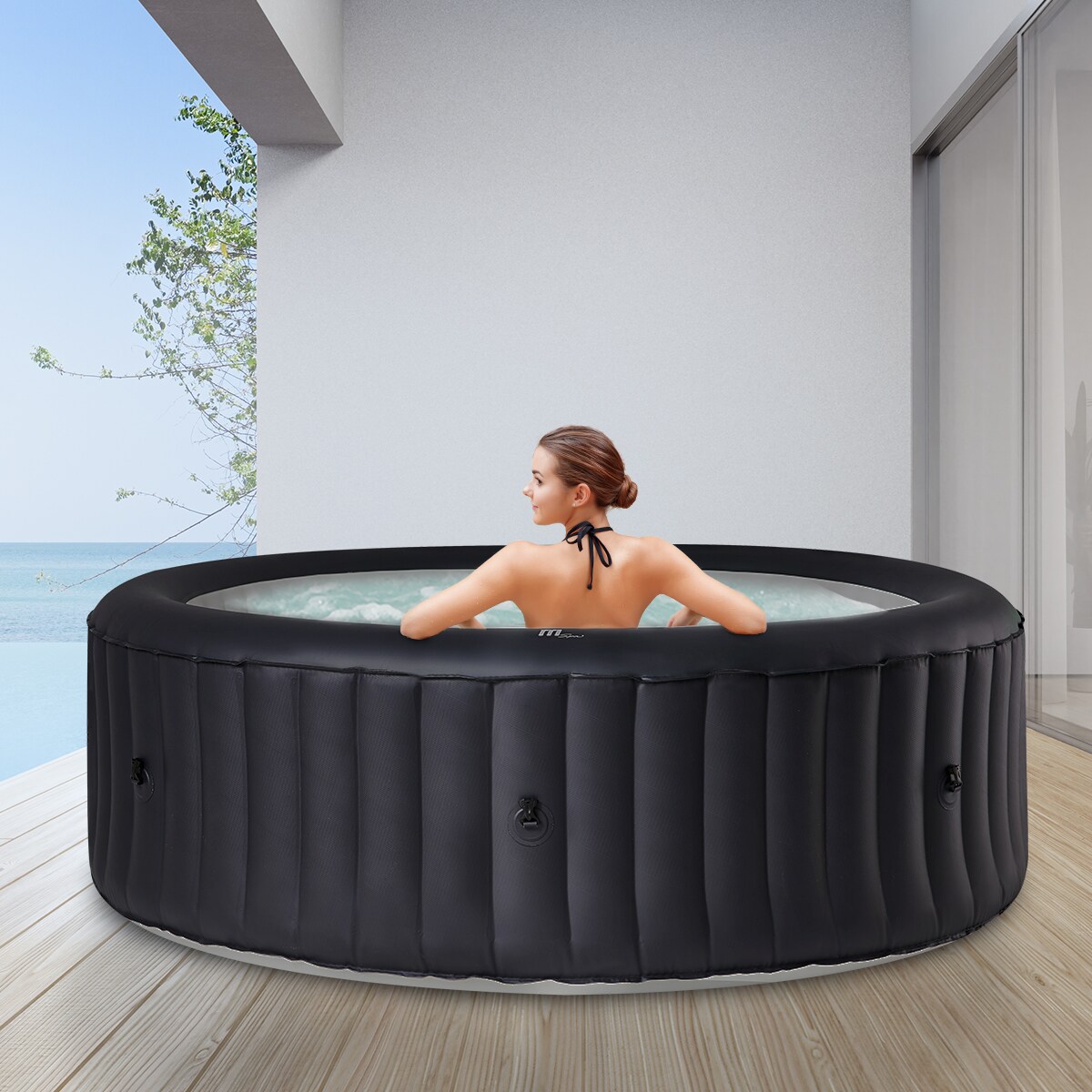 Miweba MSpa Whirlpool Urban Rimba U-RB061 f&uuml;r 6 Personen mit M-ONE und Ozon-UV-C-Desinfektion 