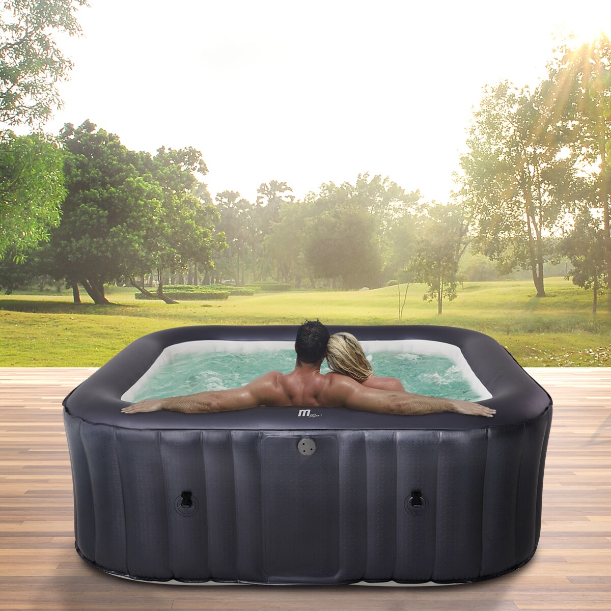 Miweba MSpa Whirlpool Muse Otium M-OT061, Hydro-Massage, M-ONE, Ozon-UV-C-Reinigung, 6 Personen 
