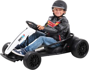 Drift-Kart SX1968, Drift-Scooter Go-Kart 700 Watt, EVA-Weichgummireifen vorne, Bremsautomatik (Weiß) 