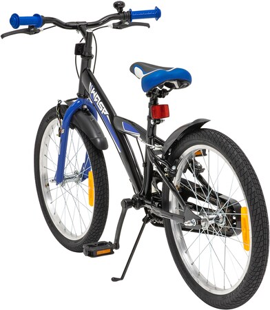 Actionbikes Kinderfahrrad Wasp 20 Zoll, Fahrradständer, Schutzbleche,  verstellbar, V-Brake-Bremsen (Schwarz-Blau) bei Marktkauf online bestellen