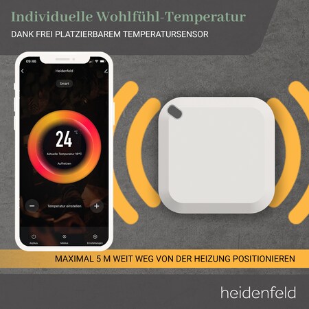 Heidenfeld Infrarotheizung HF-HP100-2, Infrarot-Heizkörper mit App,  300-1200 Watt, 10 J. Garantie (1000 Watt) bei Marktkauf online bestellen