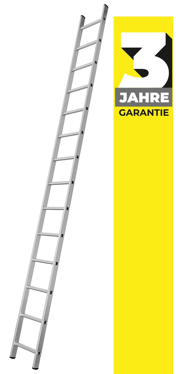 Craftfull Anlegeleiter CF-106C, Aluminium-Leiter, 2-3,8 Meter, 3 J. Garantie, Hartgummif&uuml;&szlig;e, 150 kg (3.8 Meter) 