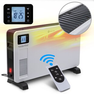 Heidenfeld Konvektorheizung EK100, Standgerät oder Wandmontage, 1000-2300 Watt, Timer, bis 40 m² 