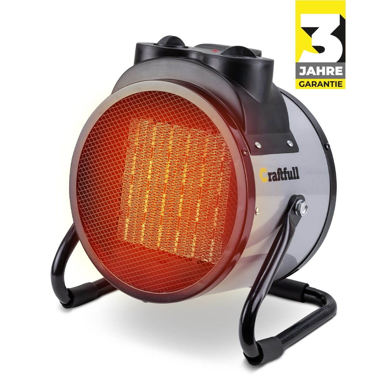 Craftfull Keramik-Heizl&uuml;fter HL1000, 2000/3000 Watt, &Uuml;berhitzungsschutz, Thermostat, Tragegriff (3000 Watt) 