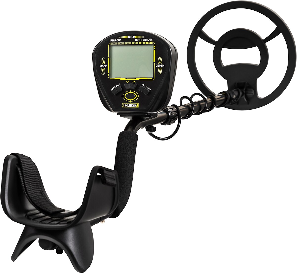 Metalldetektor XPlorer Pro, Komplettset, Pinpoint-Modus, wasserdichte Spule, 30 cm Tiefe