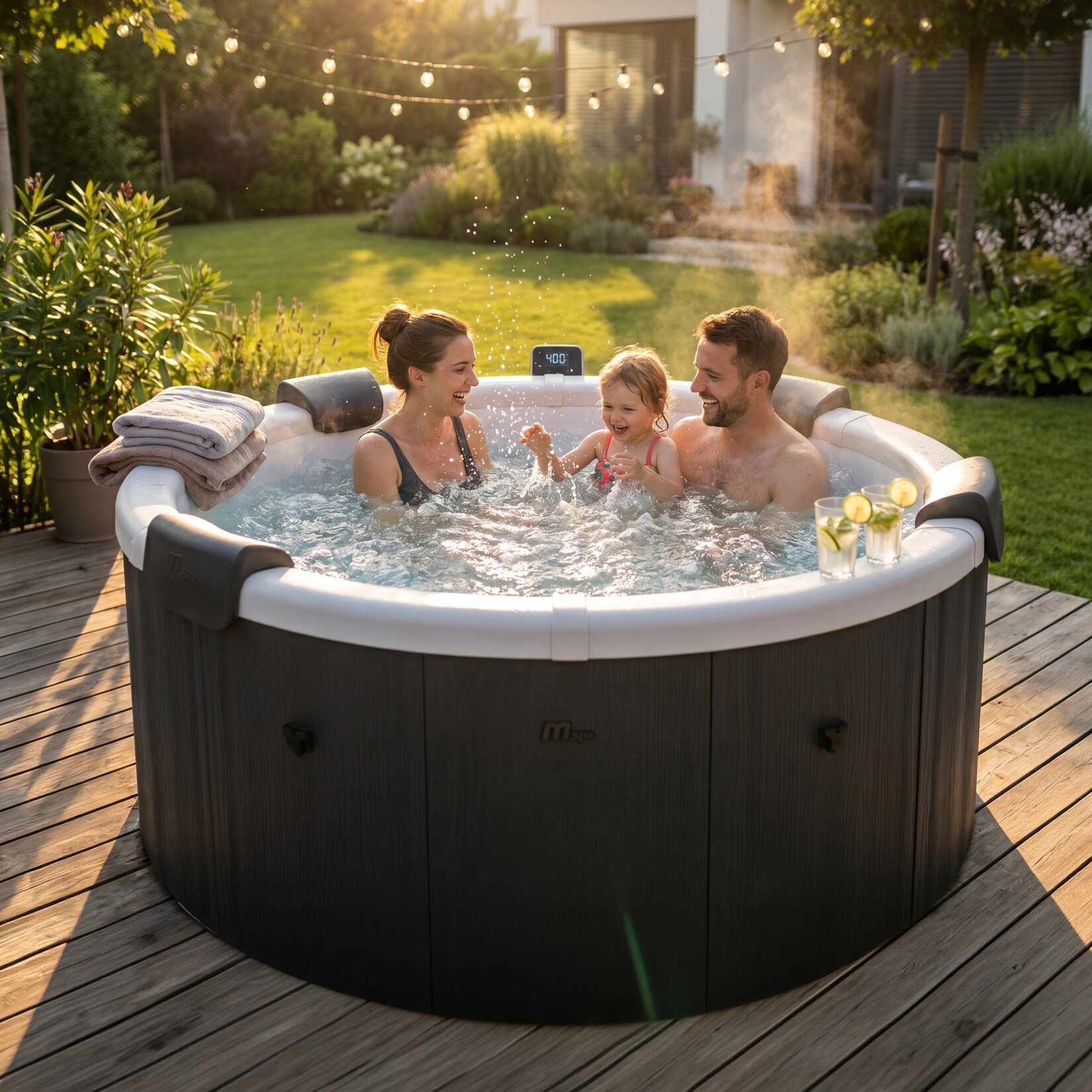Miweba  Whirlpool Frame Denver F-DE066W, 6 Personen, App-Steuerung, UVC+ Reinigung
