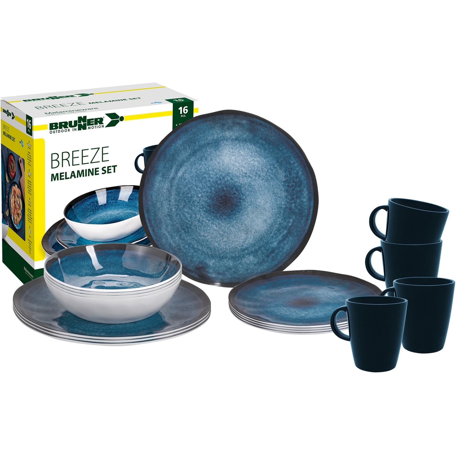Melamine Camping Tableware Set For 4 People Harmony 16 Pieces 4 - View #7