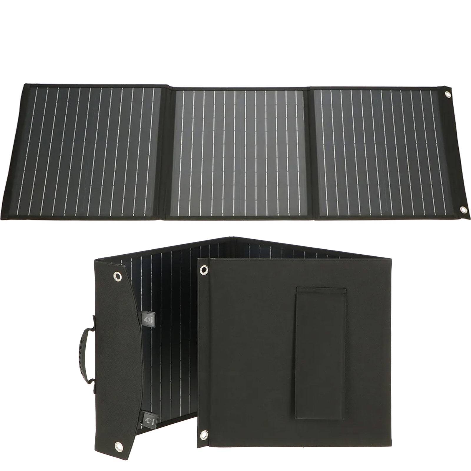 MESTIC Solarpanel Solarmodul MSFO-150 Camping Outdoor Tragbar Faltbar PERC 150 W 