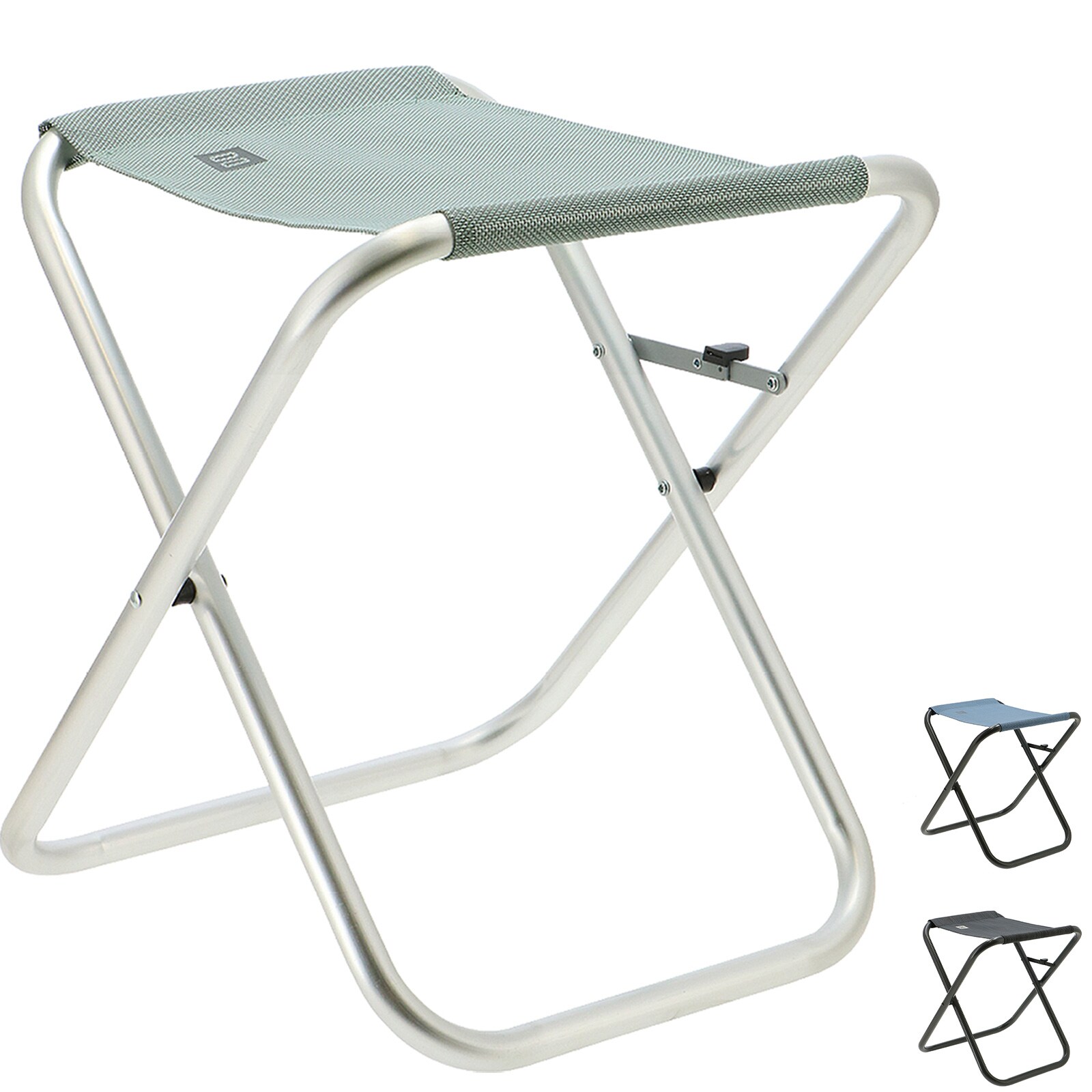 Mini Falthocker Como Campinghocker Angel Hocker Faltbar Alu  Farbe: Blend grey