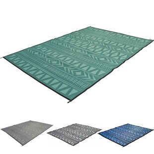 BO-CAMP Outdoor Teppich Oxomo Camping Vorzelt Markisen Teppich Balkon Zelt Boden Farbe: Dunkelgrau, Größe: L 