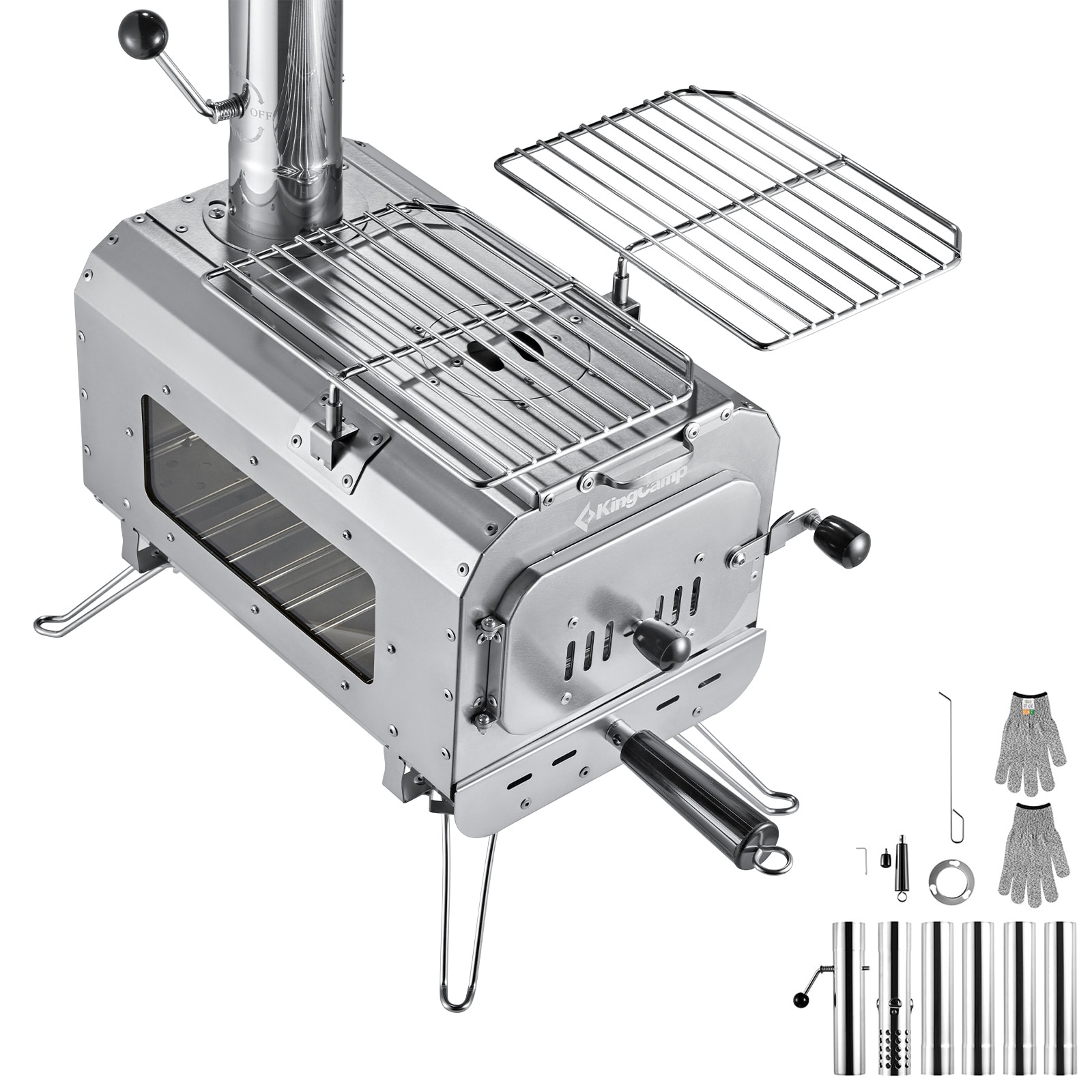 KINGCAMP Zelt Ofen Greenland M Outdoor K&uuml;che Mini Camping Herd Heizung Stahl 