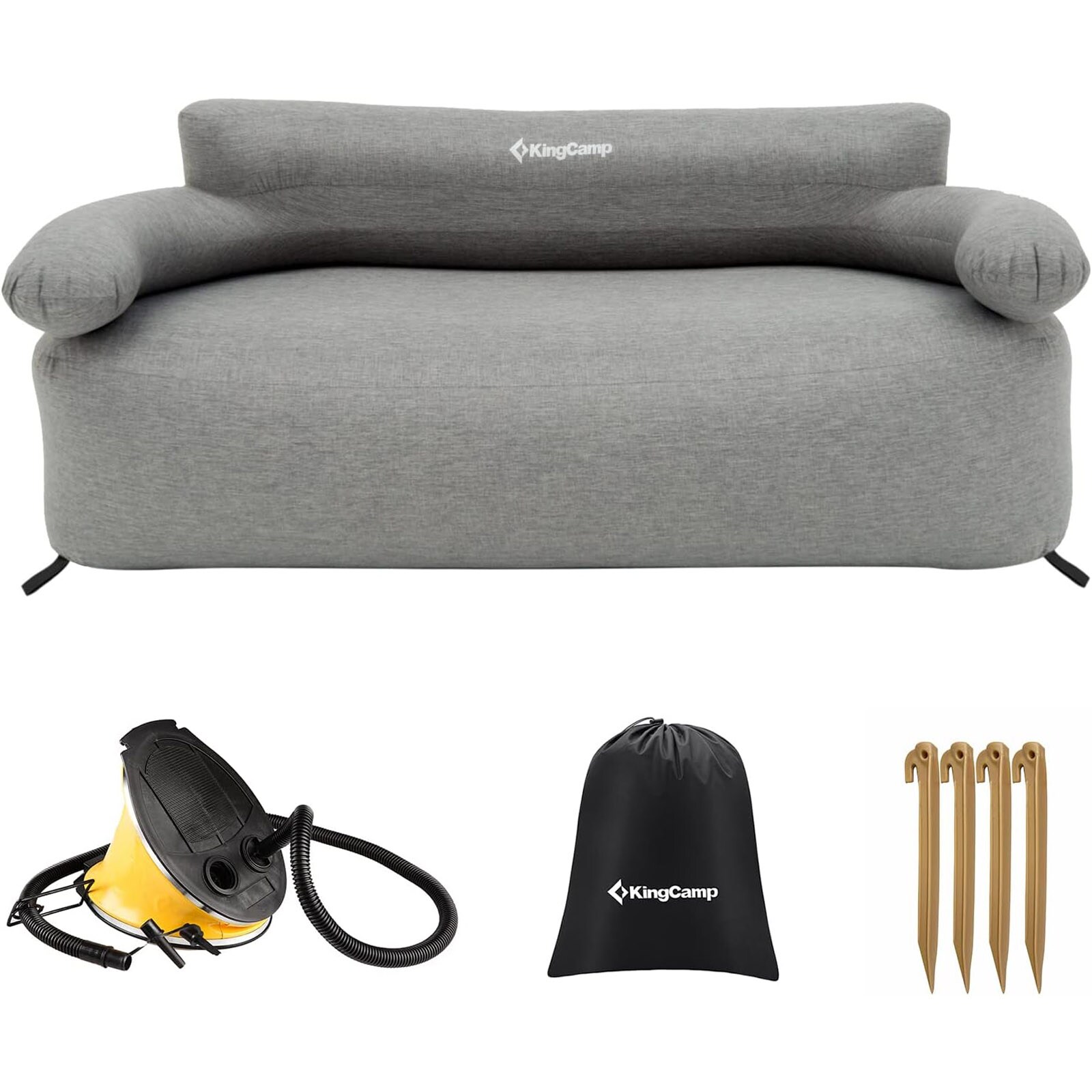 KINGCAMP Camping Couch Air Sofa Granit Lounge Outdoor Luft Sitz M&ouml;bel Aufblasbar 