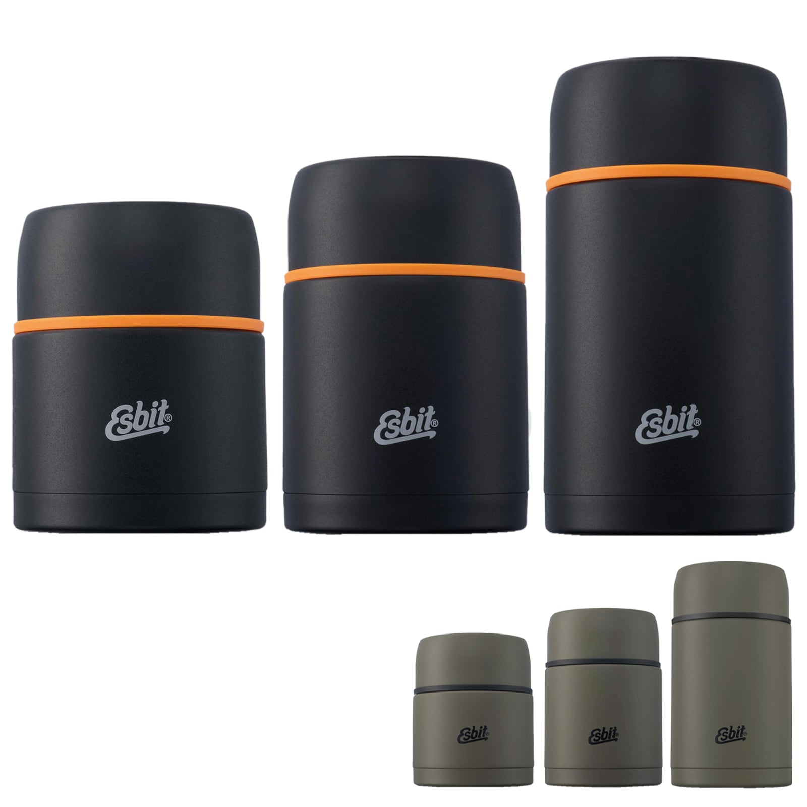 ESBIT Thermobeh&auml;lter Classic Isolierbeh&auml;lter Speise Gef&auml;&szlig; Essen Beh&auml;lter Thermo Farbe: schwarz, Gr&ouml;&szlig;e: 0,5 L 