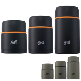 ESBIT Thermobehälter Classic Isolierbehälter Speise Gefäß Essen Behälter Thermo Farbe: schwarz, Größe: 0,5 L 