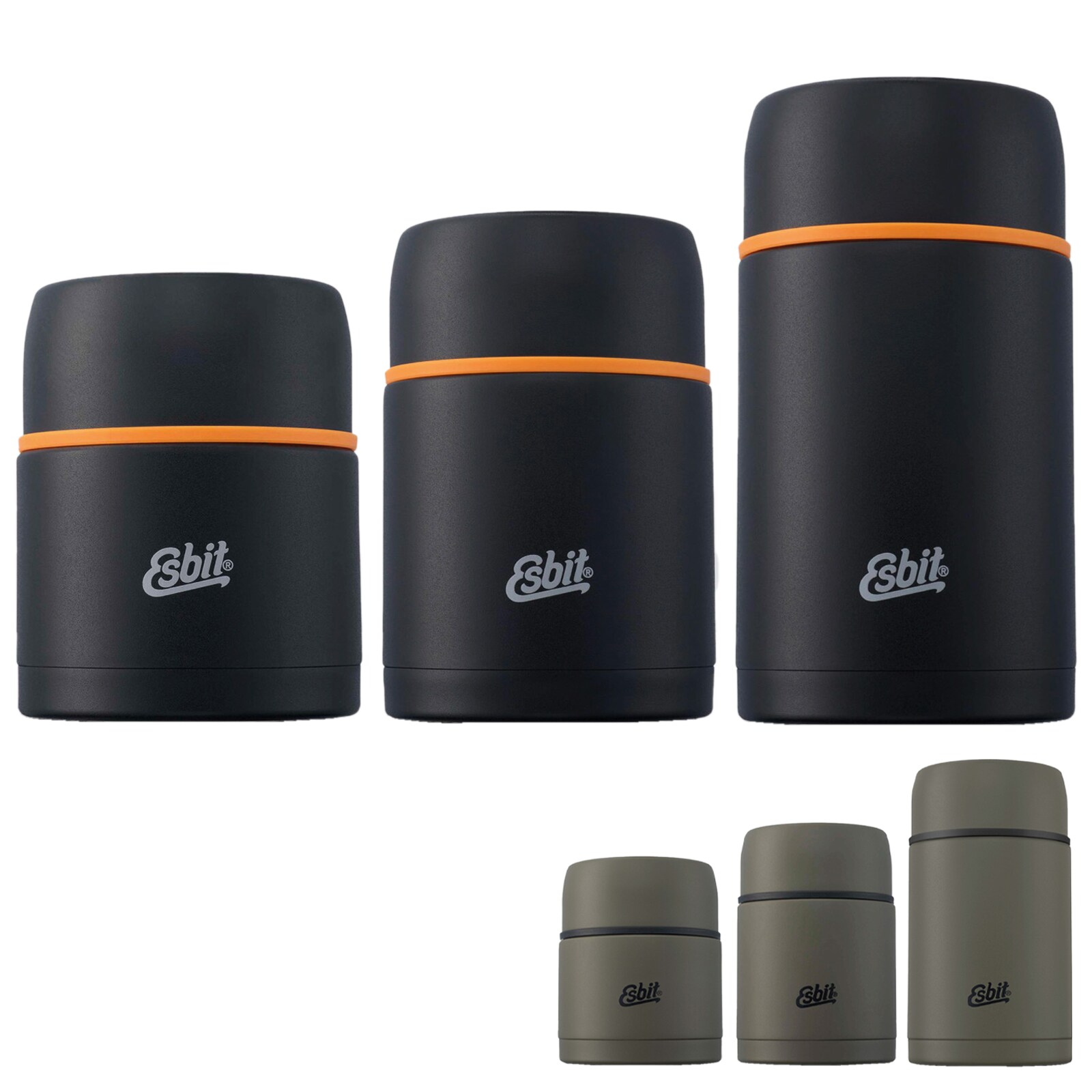 ESBIT Thermobeh&auml;lter Classic Isolierbeh&auml;lter Speise Gef&auml;&szlig; Essen Beh&auml;lter Thermo Farbe: schwarz, Gr&ouml;&szlig;e: 0,75 L 