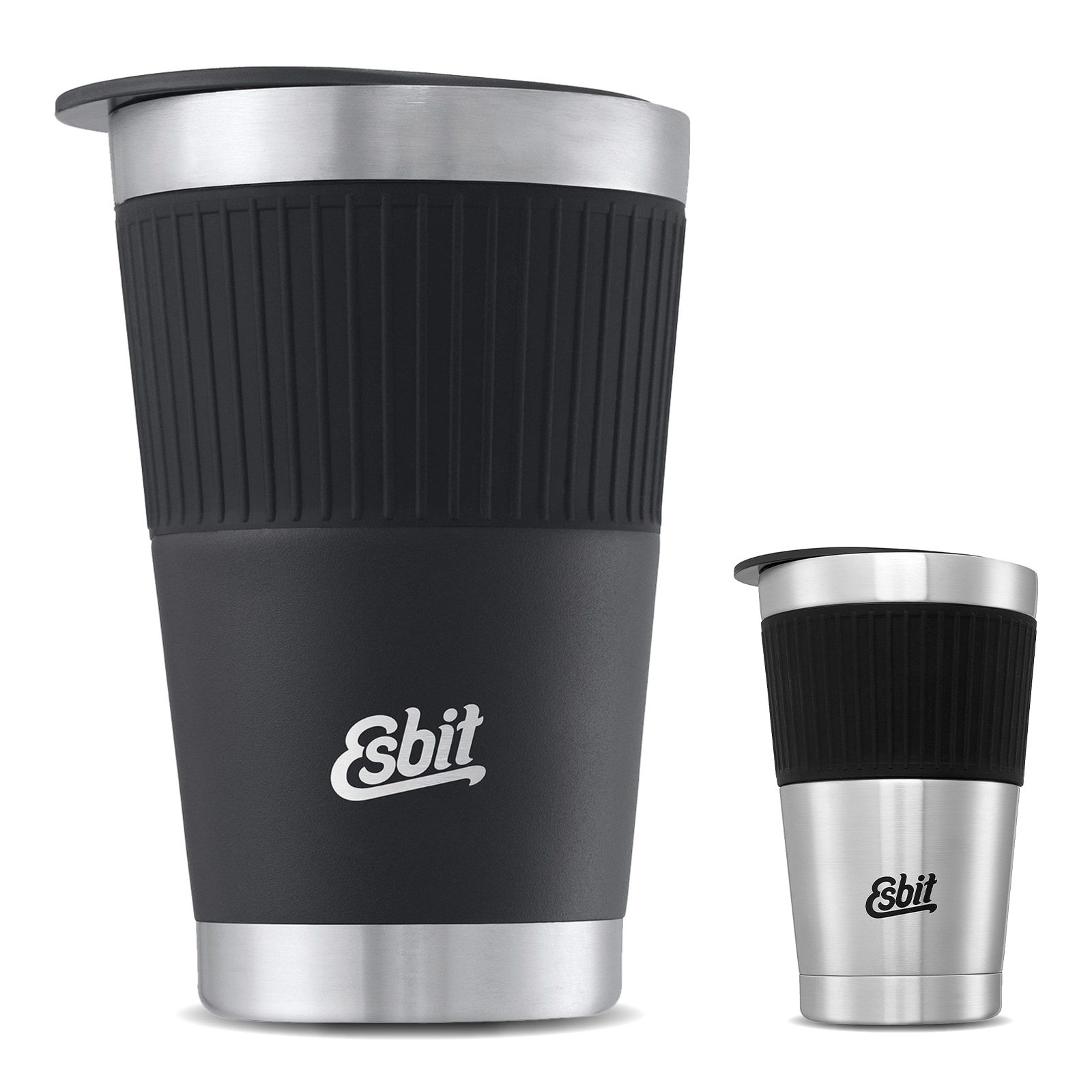 ESBIT Thermobecher Isolierbecher Sculptor Kaffee Auto Becher Kaffeetasse 550 ml Farbe: Edelstahl 