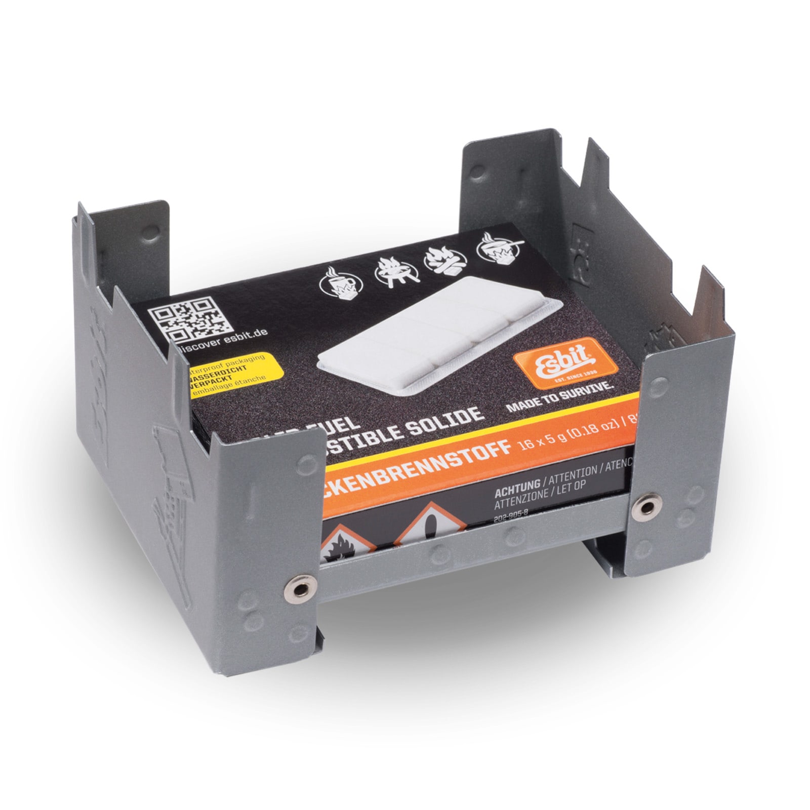 ESBIT Trockenbrennstoff Taschenkocher Outdoor Camping Kocher Klein Leicht 16x5g 